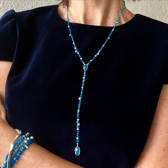 Kendra Scott Jewelry - Kendra Scott turquoise aqua Bethany Y shaped NWT